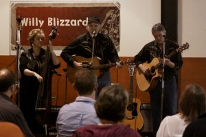 Willy Blizzard performs at the November Eco-Arts Salon. Photograph by Eryne Donahue 2012.